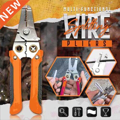 Multi-functional Wire Splitting Pliers Crimper Cable Cutter