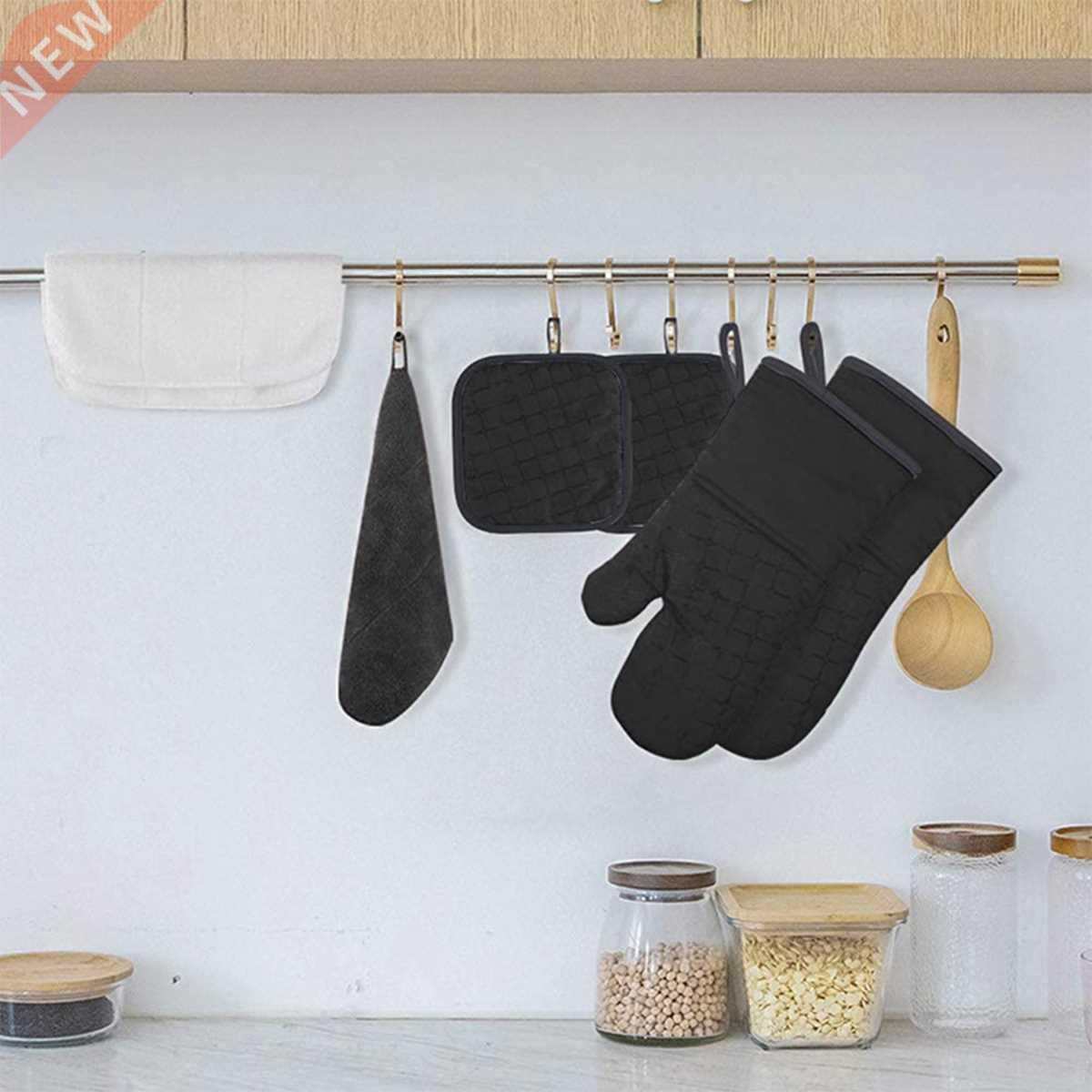 Oven Mitts Pot Holders Sets 500℉ Heat Resistant Silicone