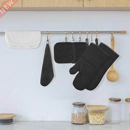 Oven Mitts Pot Holders Sets 500℉ Heat Resistant Silicone