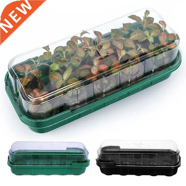 10pcs 10 Holes Plant Seeds Grow Box Transparent Cover