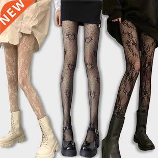 Gothic Tights Women Leggings Lolita Hollowed Out Mesh Stocki