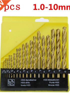 1-10mm Twist Drill Bit Set High Speed Steel Titanium Punch