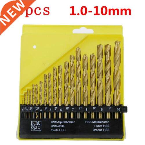 1-10mm Twist Drill Bit Set High Speed Steel Titanium Punch