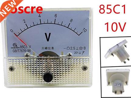 1PCS 85C1 10V Analogue DC Voltage Needle Panel Meter Voltmet