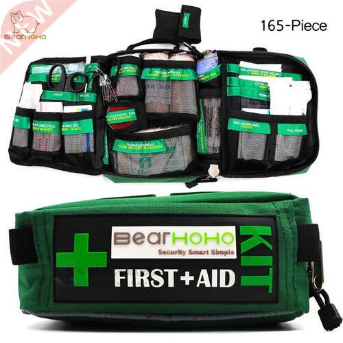Handy First Aid Kit Bag 165-Piece Lightweight Emergency Res