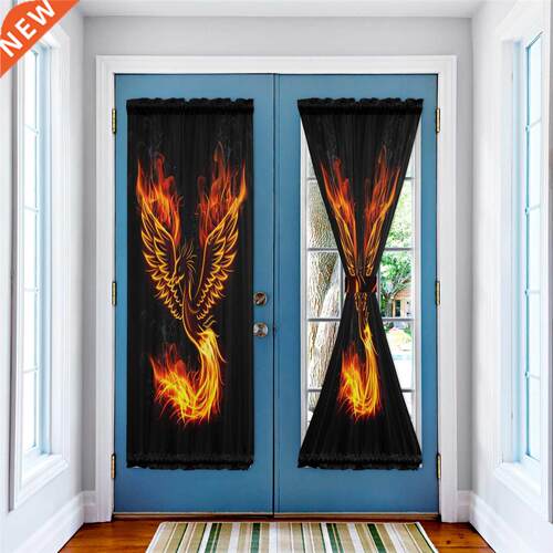Red Phoenix Animal Luxury Door Curtain for Kitchen Bedroom