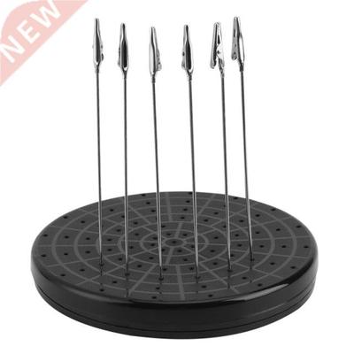 360-Rotating Spray Paint Stand Base with 6 Metal Alligator C