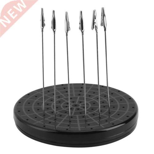 360-Rotating Spray Paint Stand Base with 6 Metal Alligator C