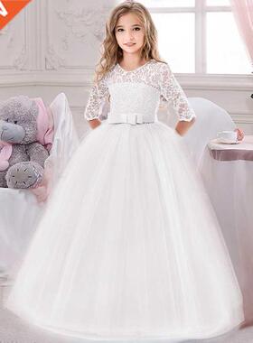 Long Casual Summer Dress Teens Girls Costume Lace Children C