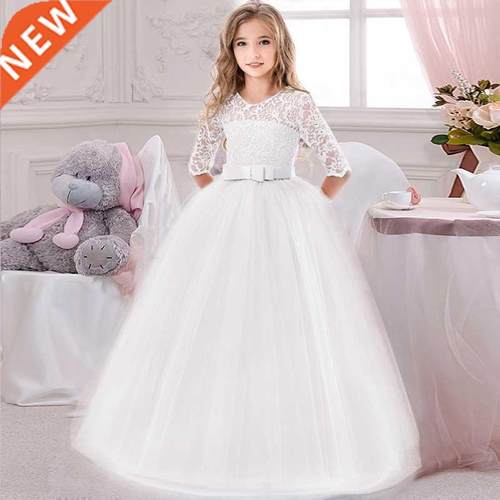 Long Casual Summer Dress Teens Girls Costume Lace Children C