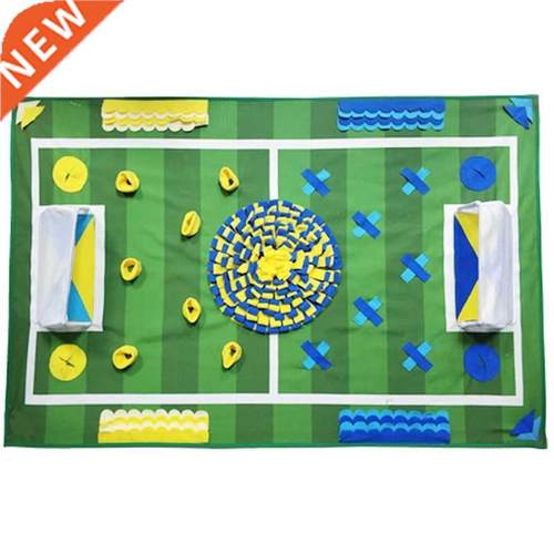 Rectangular Football Field Dog Snuffle Feeding Mat Round Pet