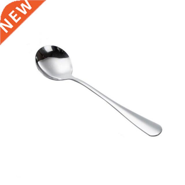 Spoon Stainless Steel Scoop Round Soup Scoop Long Handle Cof