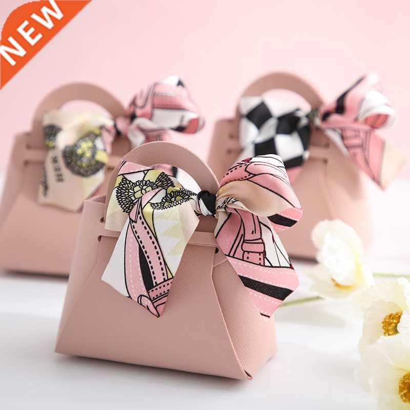 5/10PCS Cretive Lether gifts Box With ribbon Wedding Fvor