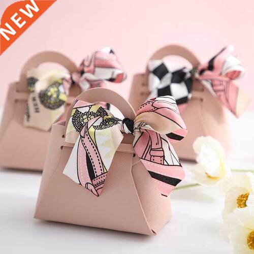 5/10PCS Cretive Lether gifts Box With ribbon Wedding Fvor