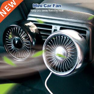 Mini Car Fan for Air Vent/Dashboard  Speeds USB Cooling