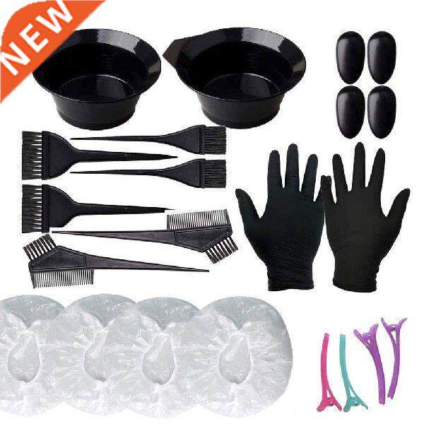 Hot 22Pcs/Set Hair Dye Colouring Brush Comb Bowl Gloves