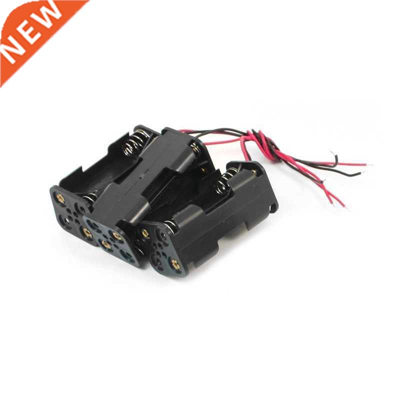 5 Pcs Wire Leads 4 x 1.5V AAA Holder Case Cell Storage Box