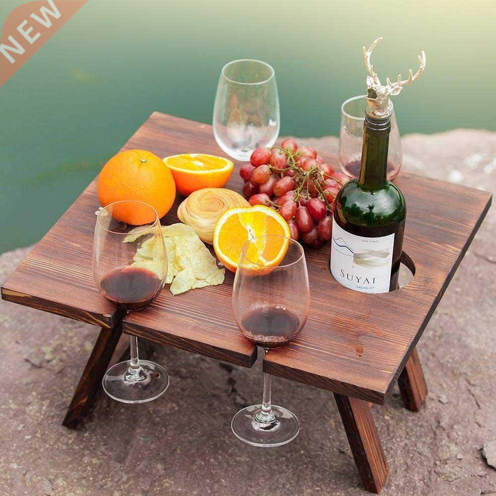 Outdoor Picnic Camping Portable Wooden Table Folding Barbecu