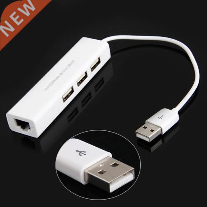 USB to RJ45 Lan Card Ethernet Network Cable+3 Port Hub for W