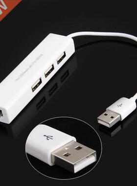 USB to RJ45 Lan Card Ethernet Network Cable+3 Port Hub for W