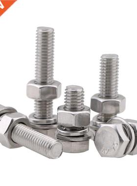 304 stainless steel hexagon bolt, screw and nut set large fu