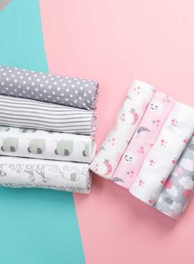 4 Pcs/Lot 100% Cotton Flannel Receiving Baby Blanket Soft Ba