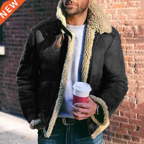 Jackets Casual Outdoor Thermal Leather Coats Winter Men&