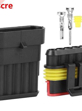 5 Set 5 Pin Way Waterproof Electrical Cable Connector Car Wi