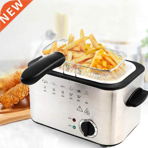 1.2L Stainless Steel Single tank Electric deep fryer smokele
