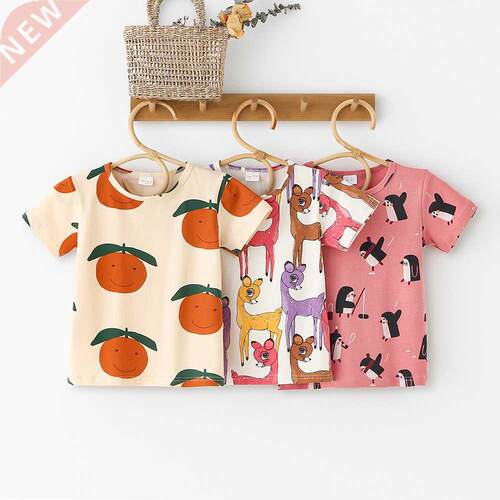 Kids Boy Girl T-Shirts Short Sleeve Children's Tees Baby Gir