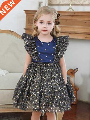 Prncess Dress Grls Sequn Tutu Lace Mesh Brthday Prom Tod