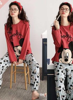 Women Mickey Pajamas Pyjamas Set Sleepwear Pijama Cute Paja