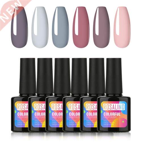 6pcs 10ml Soak Off UV Gel Polish Quick Building Nail Tips