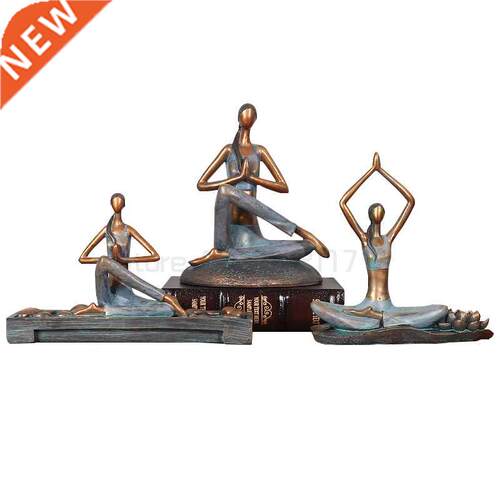 Retro Yoga Ornaments Abstract t Luxury Figure Statue