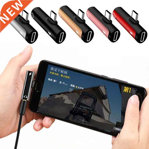 2 In 1 Earphone Audio Transfer USB Type C To .5mm Audio Au