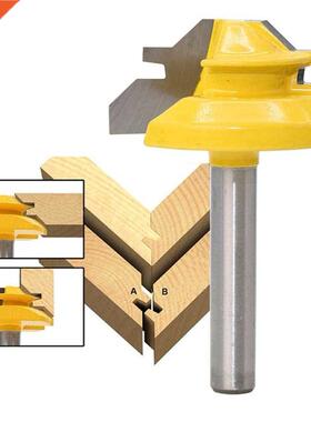 45 Degree Lock Miter Router Bit Shank Wood Tenon Milling Mor