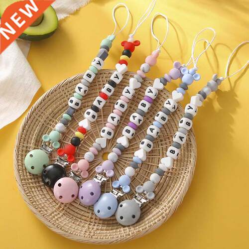 Baby Pacifier Clip Chain Handmade Free Personalized Name Dum