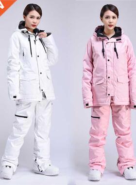 Women Ski Suit Windproof Waterproof Ski Jacket Pants Female