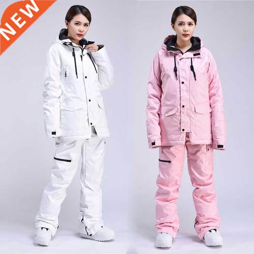 Women Ski Suit Windproof Waterproof Ski Jacket Pants Female