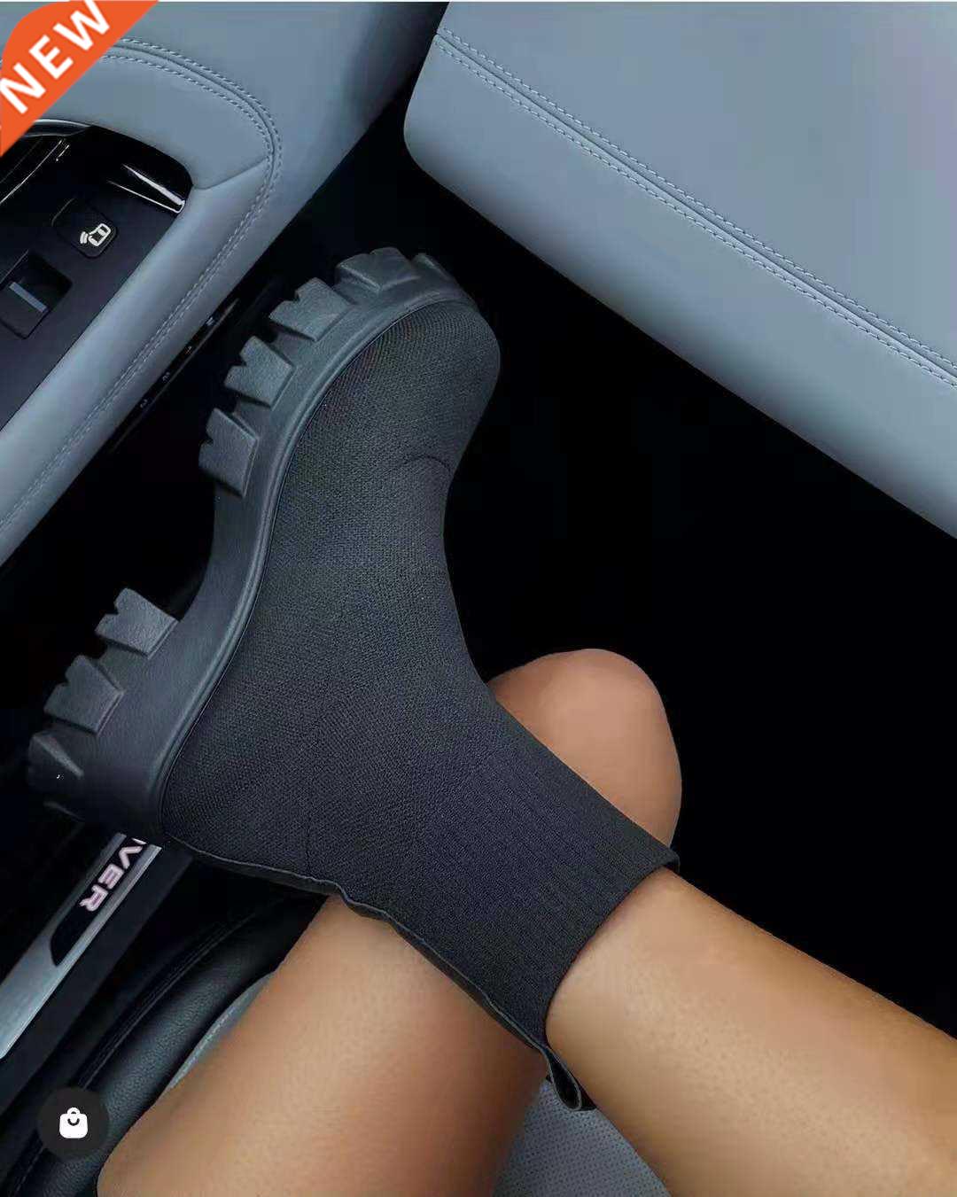 2021 Autumn Winter New Couple Socks Shoes Women Thick-soled