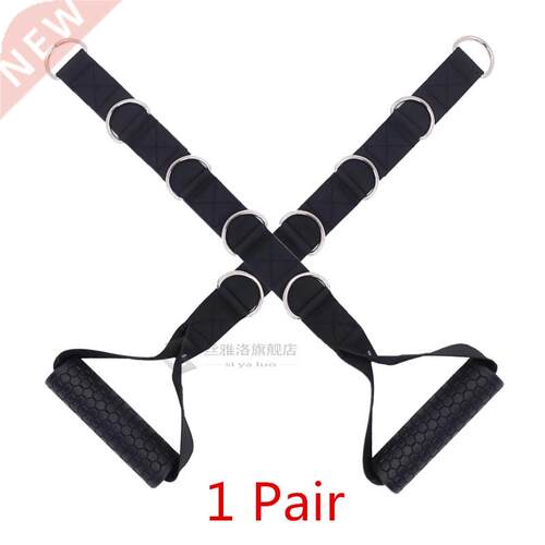 2 PCS Resistance Band Handle Tricep Rope Cable Machine Attac
