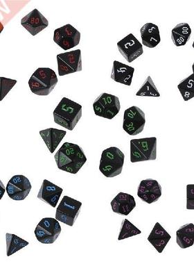 7 Pcs Resin Polyhedral Dices Numbers for DND RPG MTG Dials