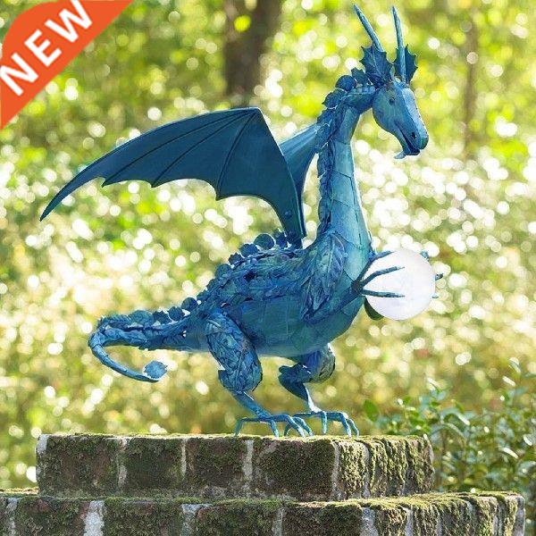 The New Green Dragon Statue and Solar Pearl Metal Dragon