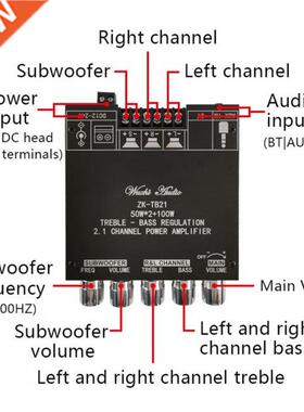 Sunbuck Bluetooth 5.0 NE552 2.1 Class D 2*50W+100W Subwoofe