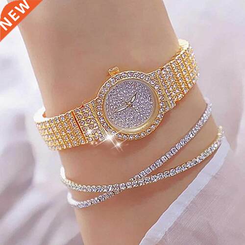 2022 New 3PCS Luxury Women Rose Gold Watch Fashion Ladies Qu