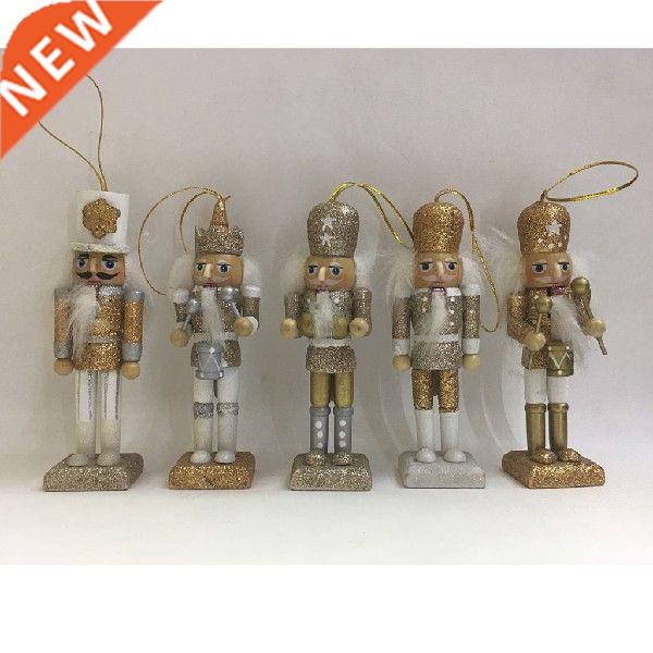 5x 12cm Wooden Nutcracker Handcraft Christmas House Office