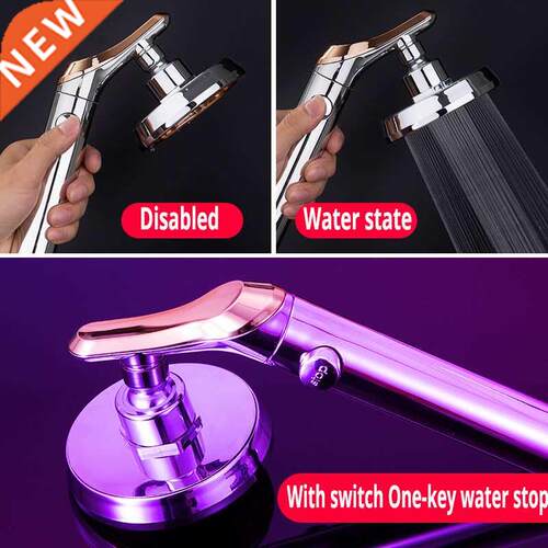 Bathroom Rainfall Shower Head 360°Spin Shower Head Hand