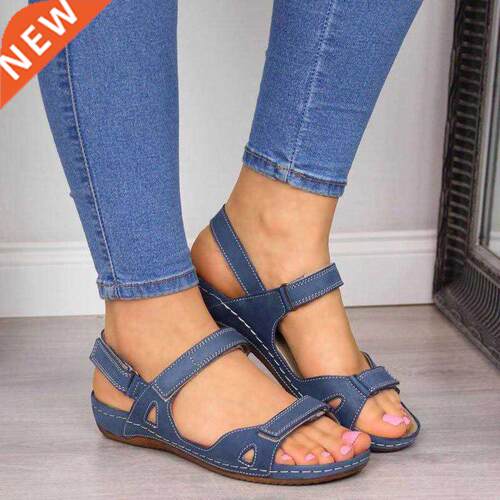 Women Sandals Flat shoes 2021 Summer Solid color Shoes Open