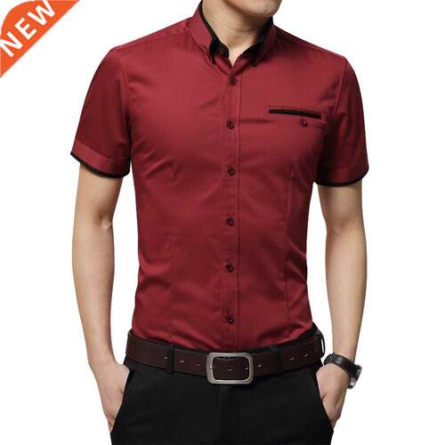2022 New Arrival Brand Men's Summer Business Shirt Short Sle