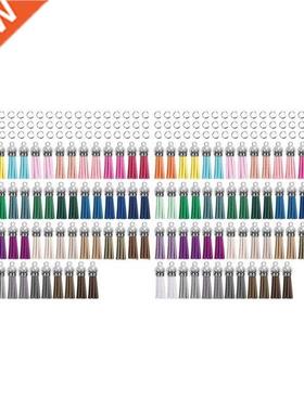 240Pcs Keychain Tassels Kit Leather Tassel Charms And Jump R